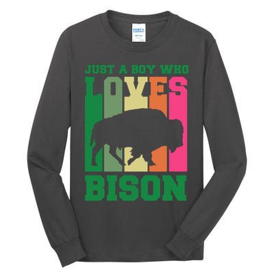 Just A Boy Who Loves Bison Tall Long Sleeve T-Shirt