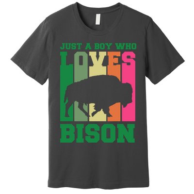 Just A Boy Who Loves Bison Premium T-Shirt
