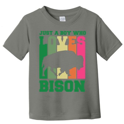 Just A Boy Who Loves Bison Toddler T-Shirt