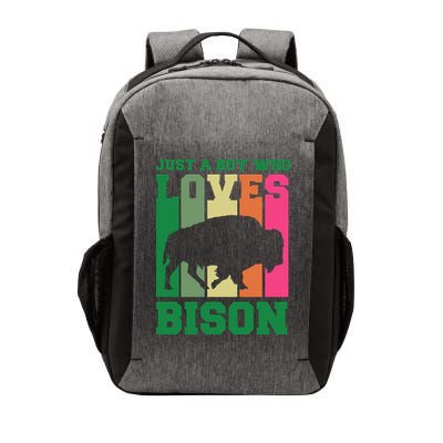 Just A Boy Who Loves Bison Vector Backpack