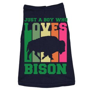 Just A Boy Who Loves Bison Doggie Tank