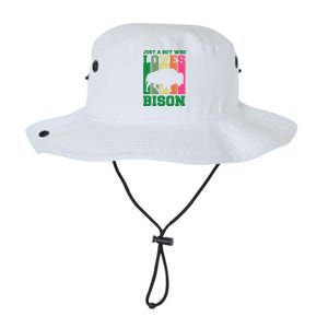 Just A Boy Who Loves Bison Legacy Cool Fit Booney Bucket Hat