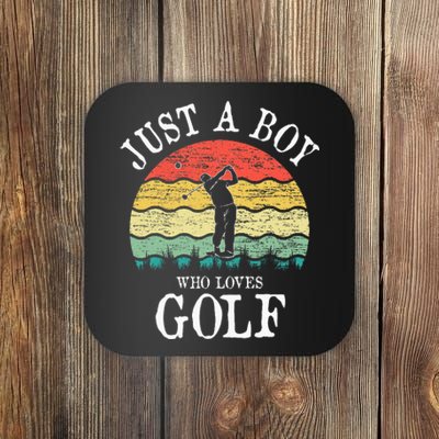 Just A Boy Who Loves Golf Coaster