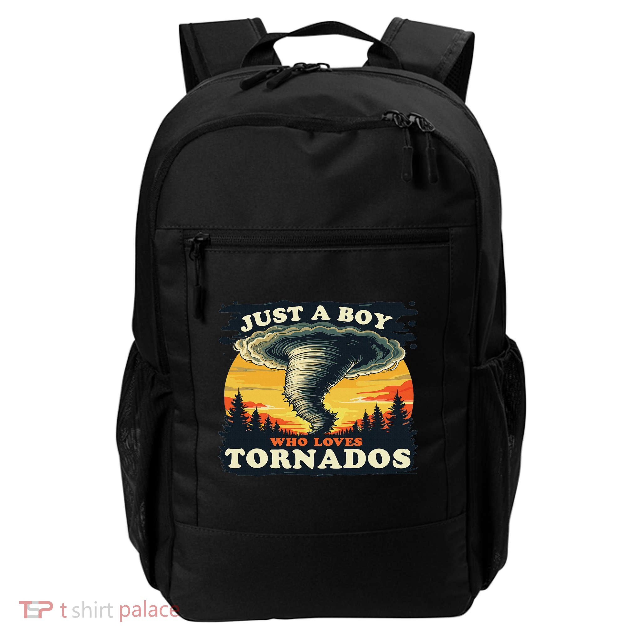 Just A Boy Who Loves Tornados Meteorology Storm Chaser Daily Commute Backpack