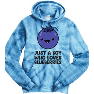 Just A Boy Who Loves Blueberries Tie Dye Hoodie