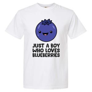 Just A Boy Who Loves Blueberries Garment-Dyed Heavyweight T-Shirt