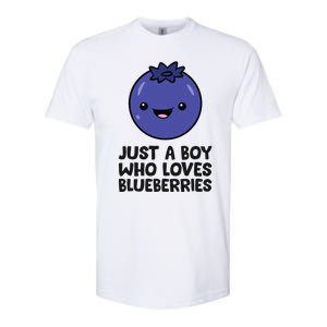 Just A Boy Who Loves Blueberries Softstyle CVC T-Shirt