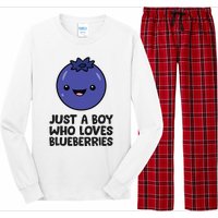 Just A Boy Who Loves Blueberries Long Sleeve Pajama Set