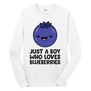 Just A Boy Who Loves Blueberries Tall Long Sleeve T-Shirt