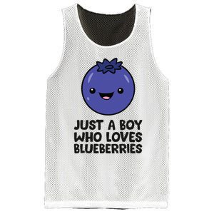 Just A Boy Who Loves Blueberries Mesh Reversible Basketball Jersey Tank