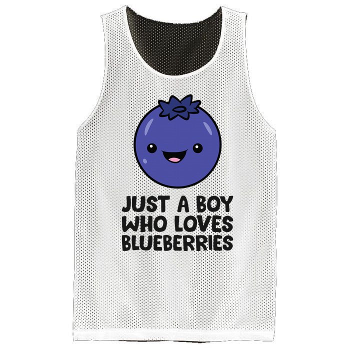 Just A Boy Who Loves Blueberries Mesh Reversible Basketball Jersey Tank