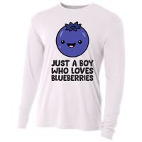 Just A Boy Who Loves Blueberries Cooling Performance Long Sleeve Crew