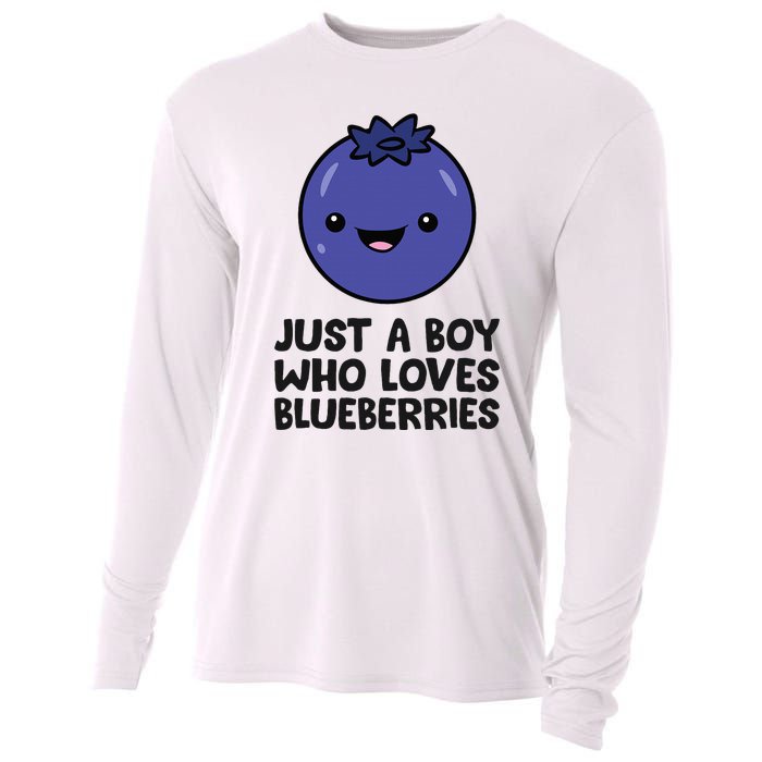 Just A Boy Who Loves Blueberries Cooling Performance Long Sleeve Crew