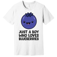 Just A Boy Who Loves Blueberries Premium T-Shirt