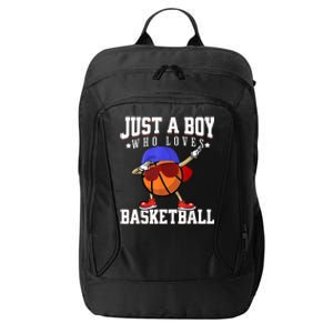 Just A Bo Y Who Loves Basketball, American Sport Player City Backpack