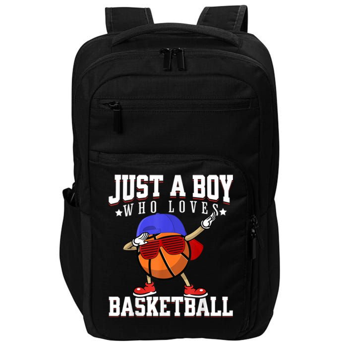 Just A Bo Y Who Loves Basketball, American Sport Player Impact Tech Backpack