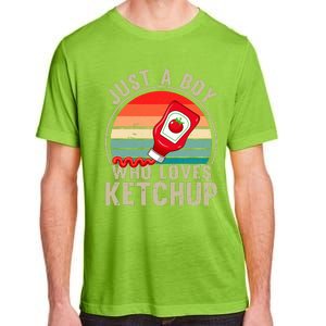 Just a Boy Who Loves Ketchup Catsup Condiment Lover Adult ChromaSoft Performance T-Shirt