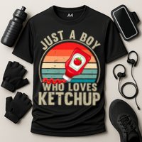 Just a Boy Who Loves Ketchup Catsup Condiment Lover Cooling Performance Crew T-Shirt