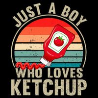 Just a Boy Who Loves Ketchup Catsup Condiment Lover Impact Tech Backpack