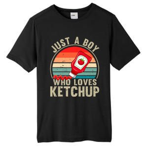 Just a Boy Who Loves Ketchup Catsup Condiment Lover Tall Fusion ChromaSoft Performance T-Shirt