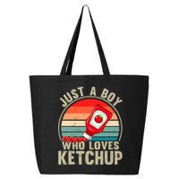 Just a Boy Who Loves Ketchup Catsup Condiment Lover 25L Jumbo Tote