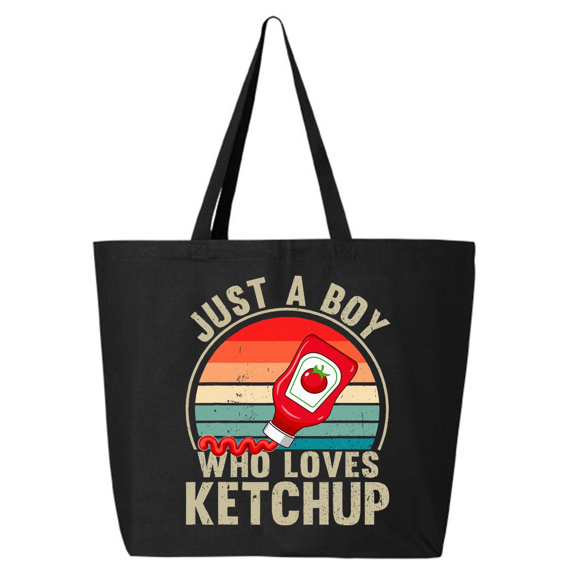 Just a Boy Who Loves Ketchup Catsup Condiment Lover 25L Jumbo Tote