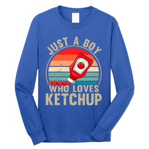 Just a Boy Who Loves Ketchup Catsup Condiment Lover Long Sleeve Shirt