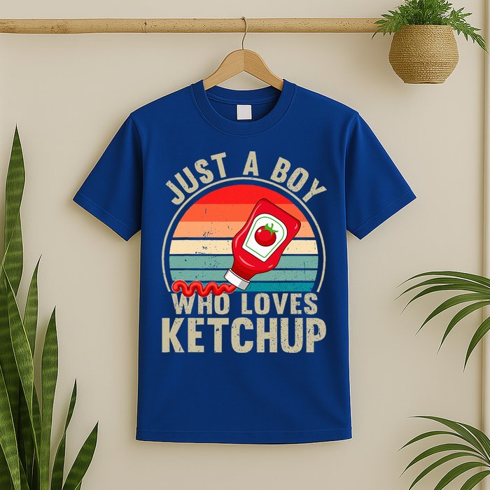 Just a Boy Who Loves Ketchup Catsup Condiment Lover T-Shirt