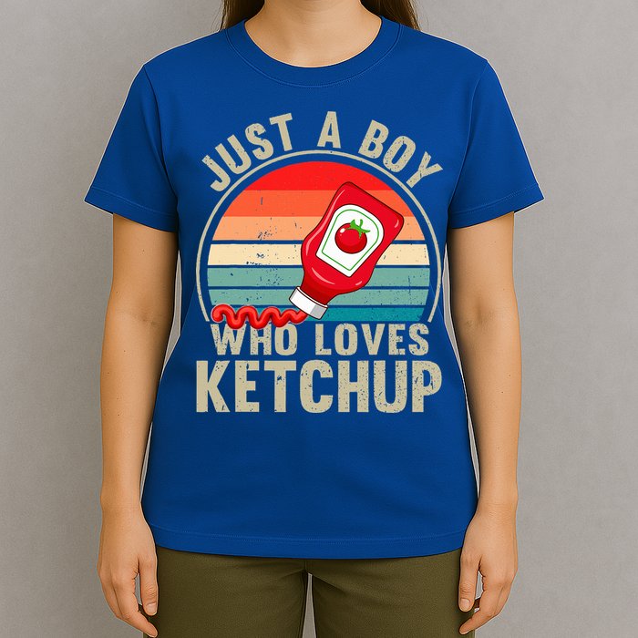 Just a Boy Who Loves Ketchup Catsup Condiment Lover T-Shirt