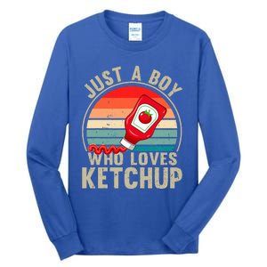 Just a Boy Who Loves Ketchup Catsup Condiment Lover Tall Long Sleeve T-Shirt