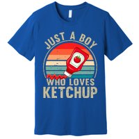 Just a Boy Who Loves Ketchup Catsup Condiment Lover Premium T-Shirt