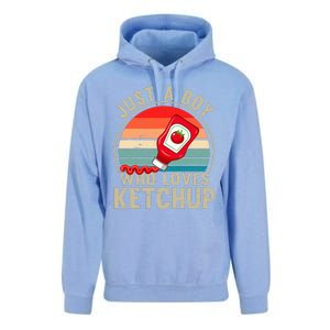 Just a Boy Who Loves Ketchup Catsup Condiment Lover Unisex Surf Hoodie