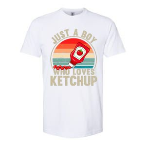 Just a Boy Who Loves Ketchup Catsup Condiment Lover Softstyle CVC T-Shirt