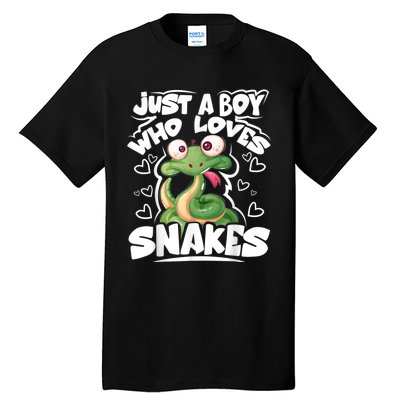 Just A Boy Who Loves Snakes Snake Lover Gift Tall T-Shirt