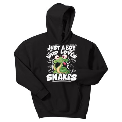 Just A Boy Who Loves Snakes Snake Lover Gift Kids Hoodie