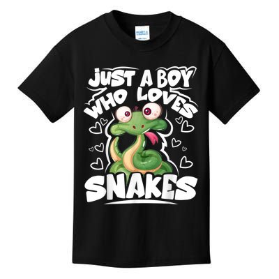 Just A Boy Who Loves Snakes Snake Lover Gift Kids T-Shirt