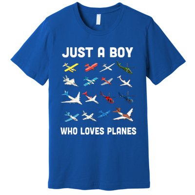 Just A Boy Who Loves Planes Premium T-Shirt