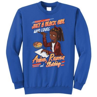 Just A Black Who Loves Anime Ra And Sketching Gift Sweatshirt