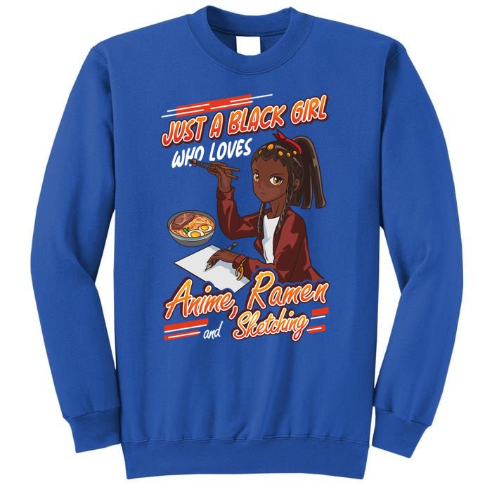 Just A Black Who Loves Anime Ra And Sketching Gift Sweatshirt