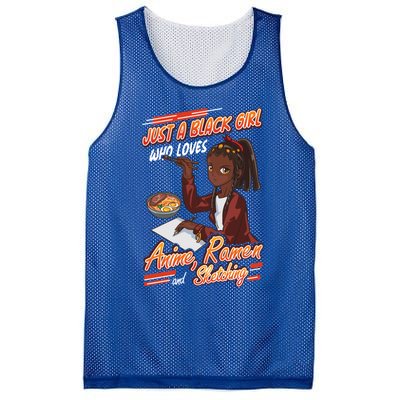 Just A Black Who Loves Anime Ra And Sketching Gift Mesh Reversible Basketball Jersey Tank