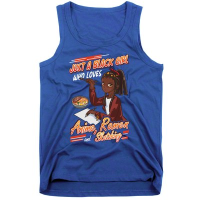 Just A Black Who Loves Anime Ra And Sketching Gift Tank Top