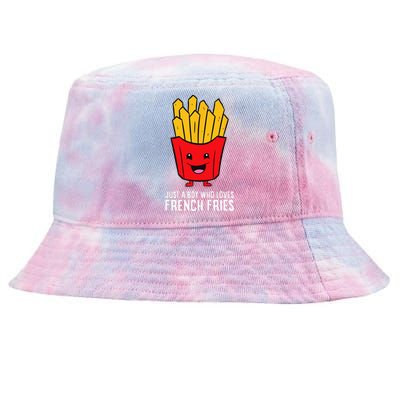 Just A Boy Who Loves French Fries Tie-Dyed Bucket Hat