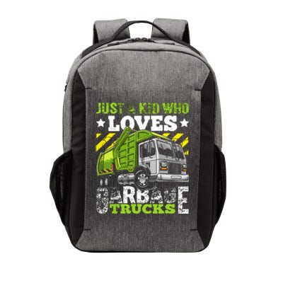 Just A Boy Who Loves Garbage Trucks Funny Vector Backpack