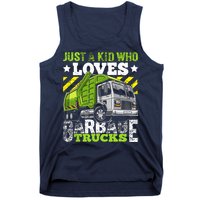 Just A Boy Who Loves Garbage Trucks Funny Tank Top