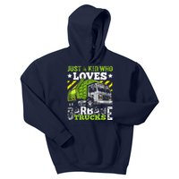 Just A Boy Who Loves Garbage Trucks Funny Kids Hoodie