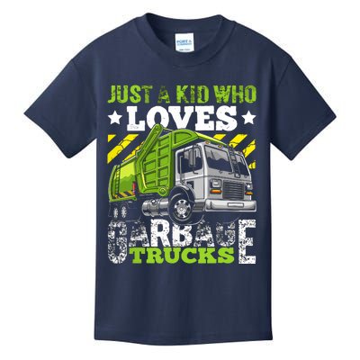 Just A Boy Who Loves Garbage Trucks Funny Kids T-Shirt