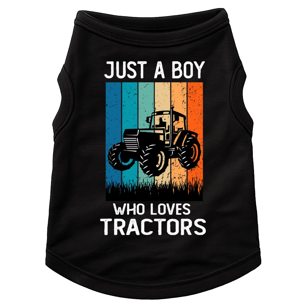 Just A Boy Who Loves Tractors Farm Lifestyle Boy Doggie Tank