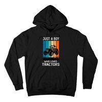 Just A Boy Who Loves Tractors Farm Lifestyle Boy Hoodie