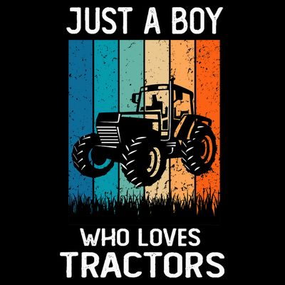 Just A Boy Who Loves Tractors Farm Lifestyle Boy T-Shirt