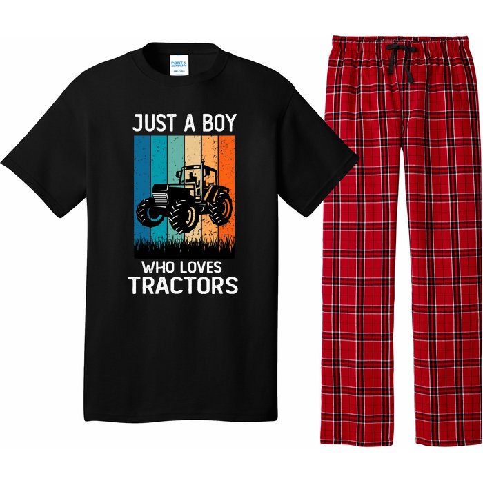 Just A Boy Who Loves Tractors Farm Lifestyle Boy Pajama Set